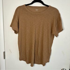 Madewell Whisper Cotton Brown Crewneck Tee